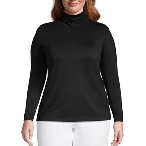 Lands' End Women's Lightweight Merino Wool/Nylon/Spandex Long Sleeve Turtleneck